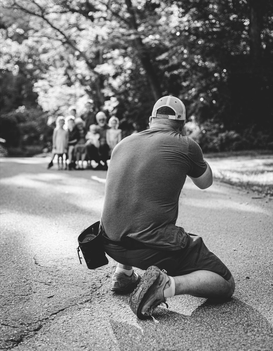 Jarod Bormann photographing a session