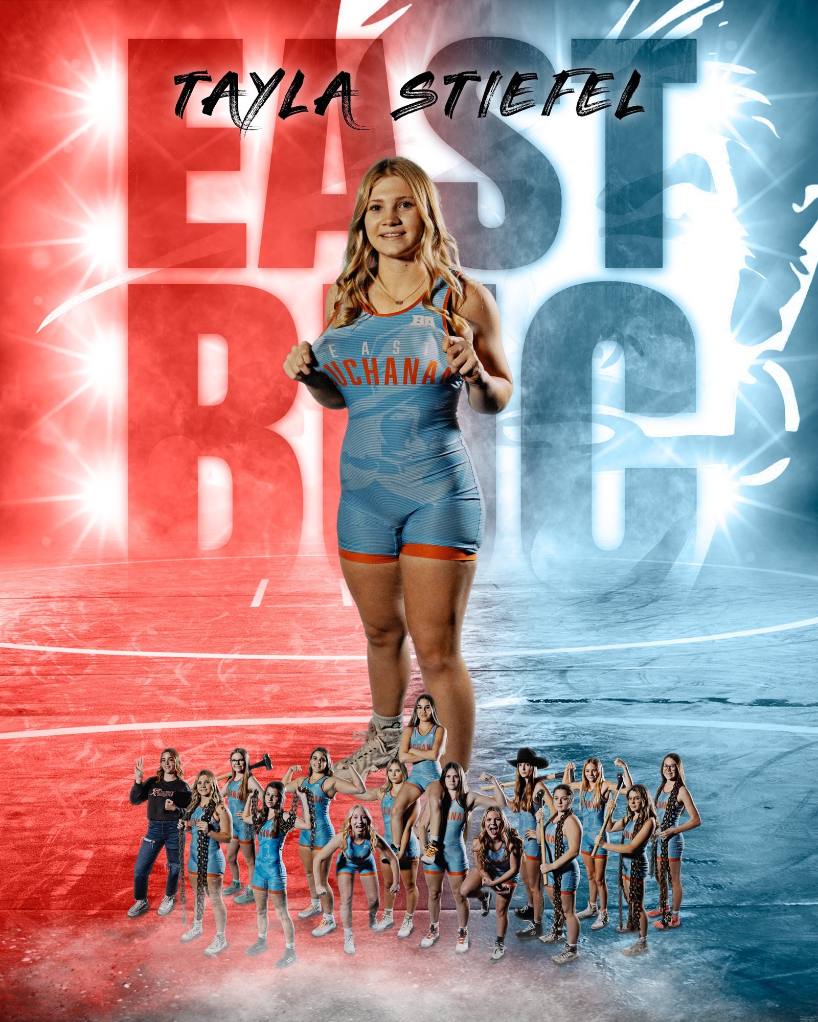 Sports team portrait with special-effects lighting by Professionally Driven Productions, photo 6