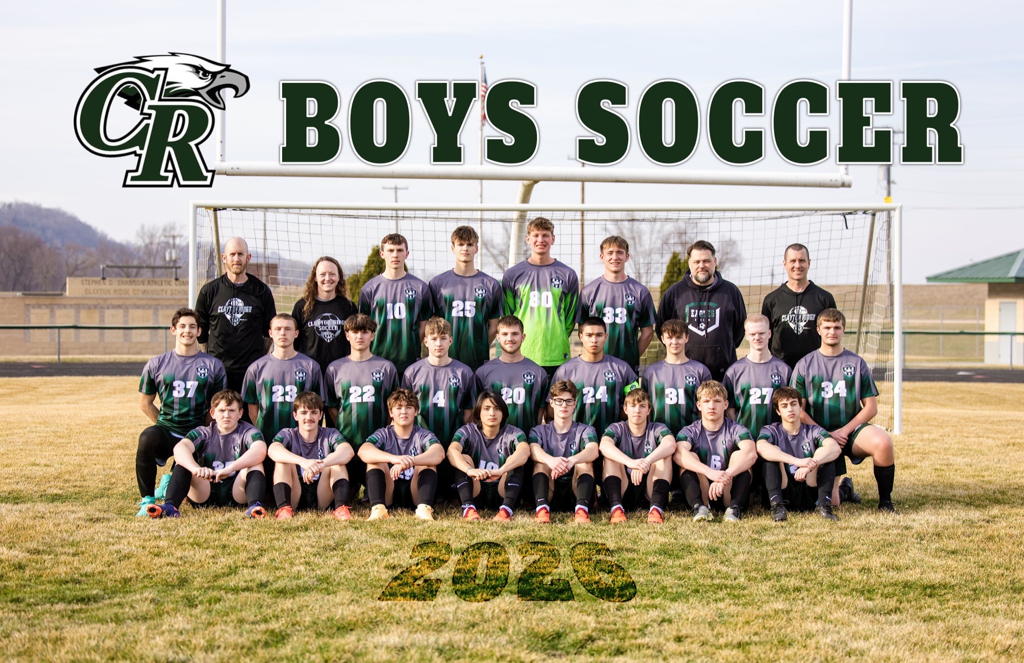 Clayton Ridge Boys Soccer 2026 team poster from a Basic session