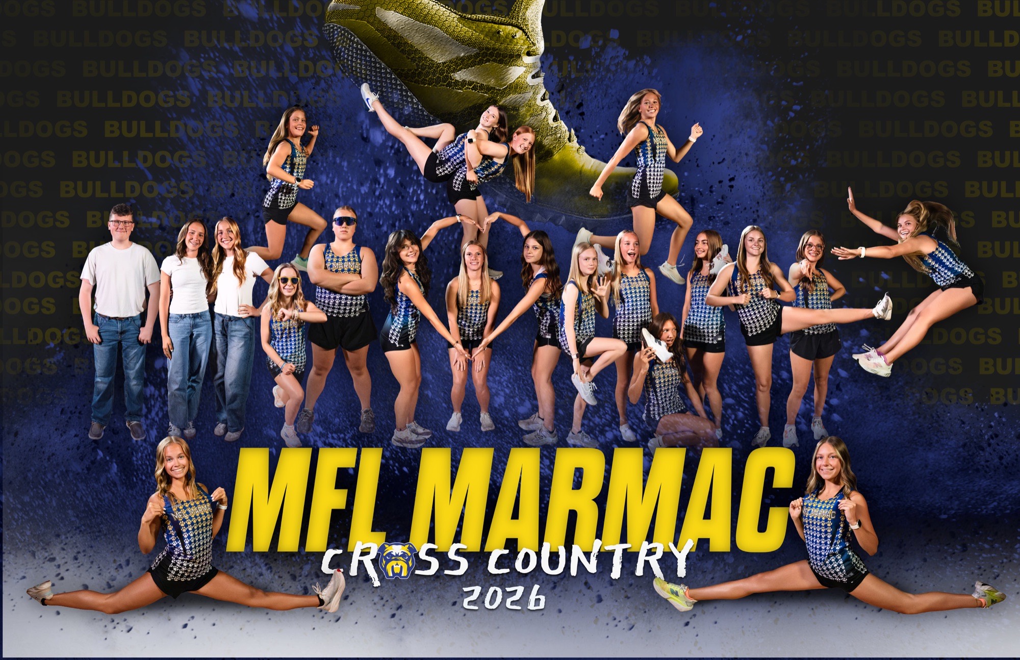 MFL MarMac Cross Country 2026 team poster from a Photoshop Elite session