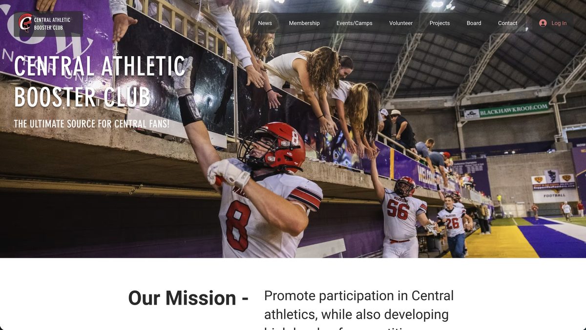 Central Athletic Boosters website