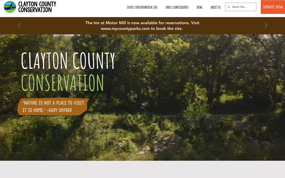 Clayton County Conservation website